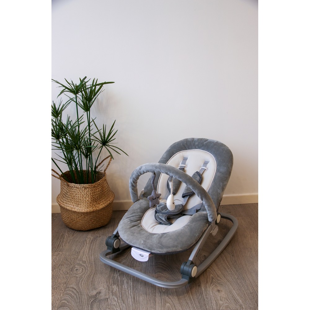Bo Jungle B-Rocker Grey sdraietta dondolo 0-18 kg con vibrazione