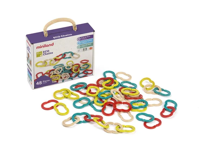 Miniland Catene Eco blocchi costruzioni maglie colorate