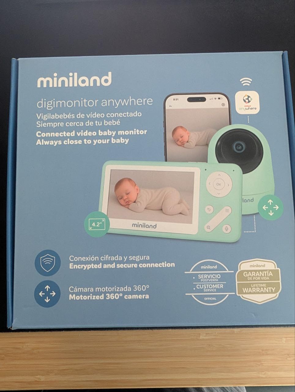 Miniland Digimonitor Anywhere baby monitor video 4,2" con app