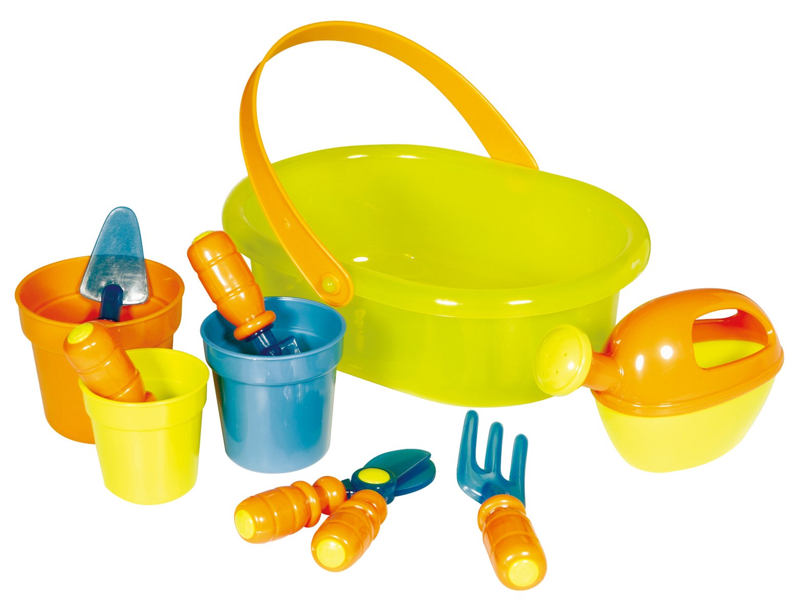 Miniland Kit Giardinaggio Giocattolo 9 Utensili con Secchio