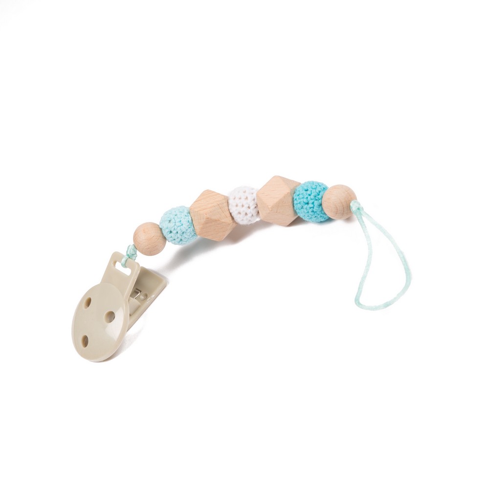 BoJungle Playtime catenella ciuccio blu legno