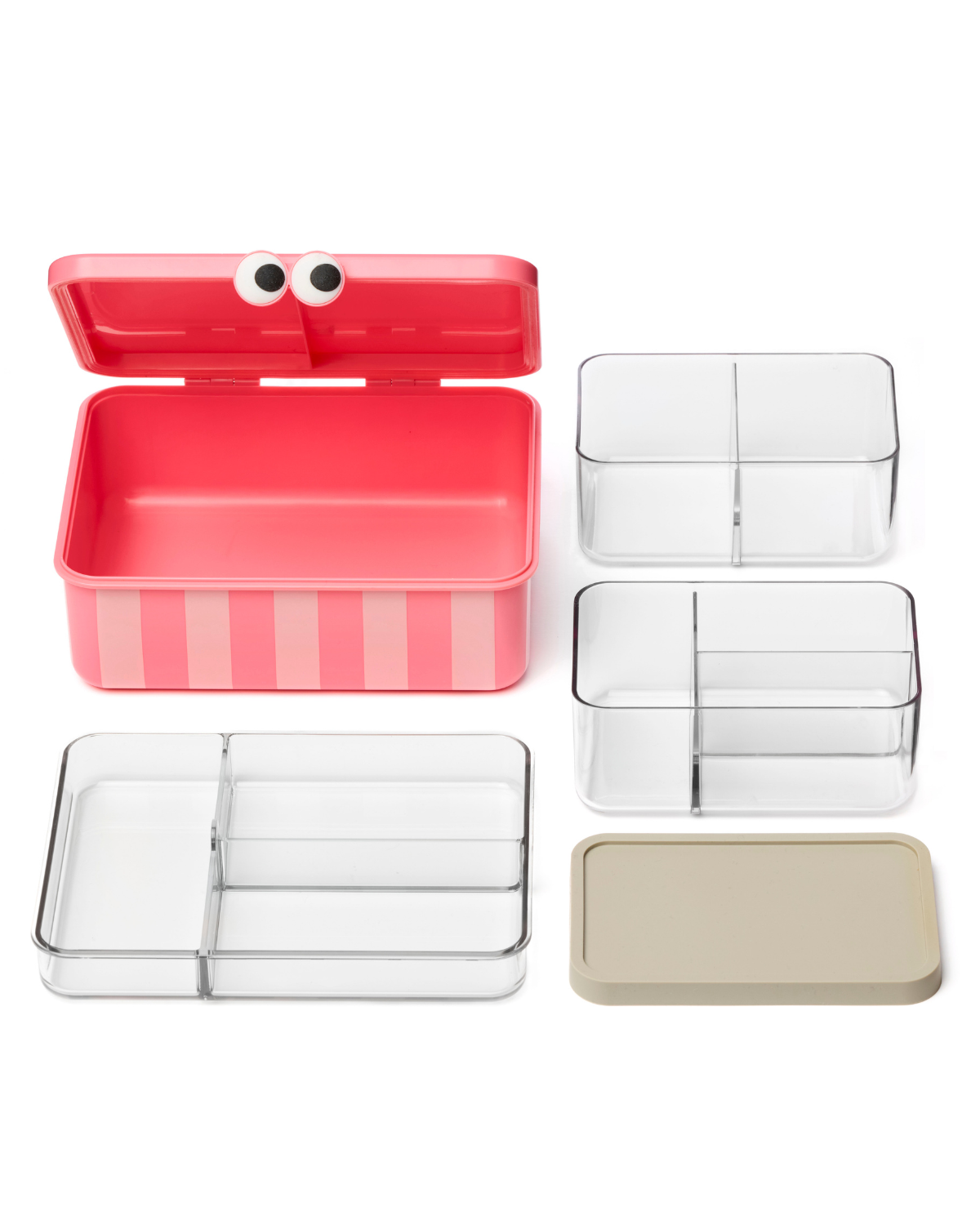 Noui Noui Lunch Boxes portapranzo rosa 3 vassoi