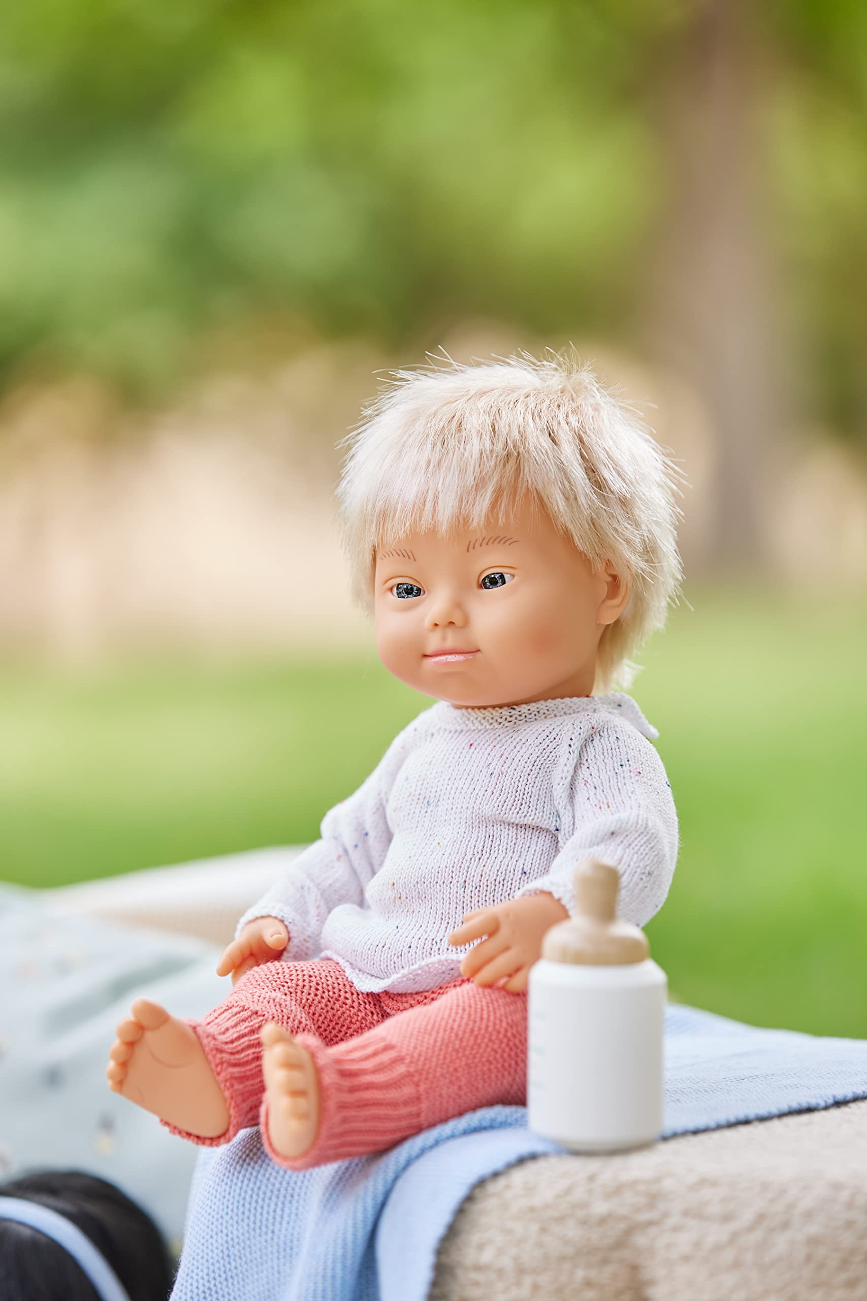 Miniland Dolls 31263 Bambola 38 cm Sindrome Down Biondo
