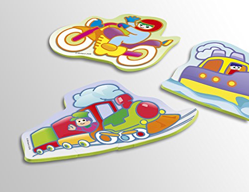 Miniland Flexi Forms 45304 puzzle 6 veicoli multicolore 18 pezzi 2-5 anni