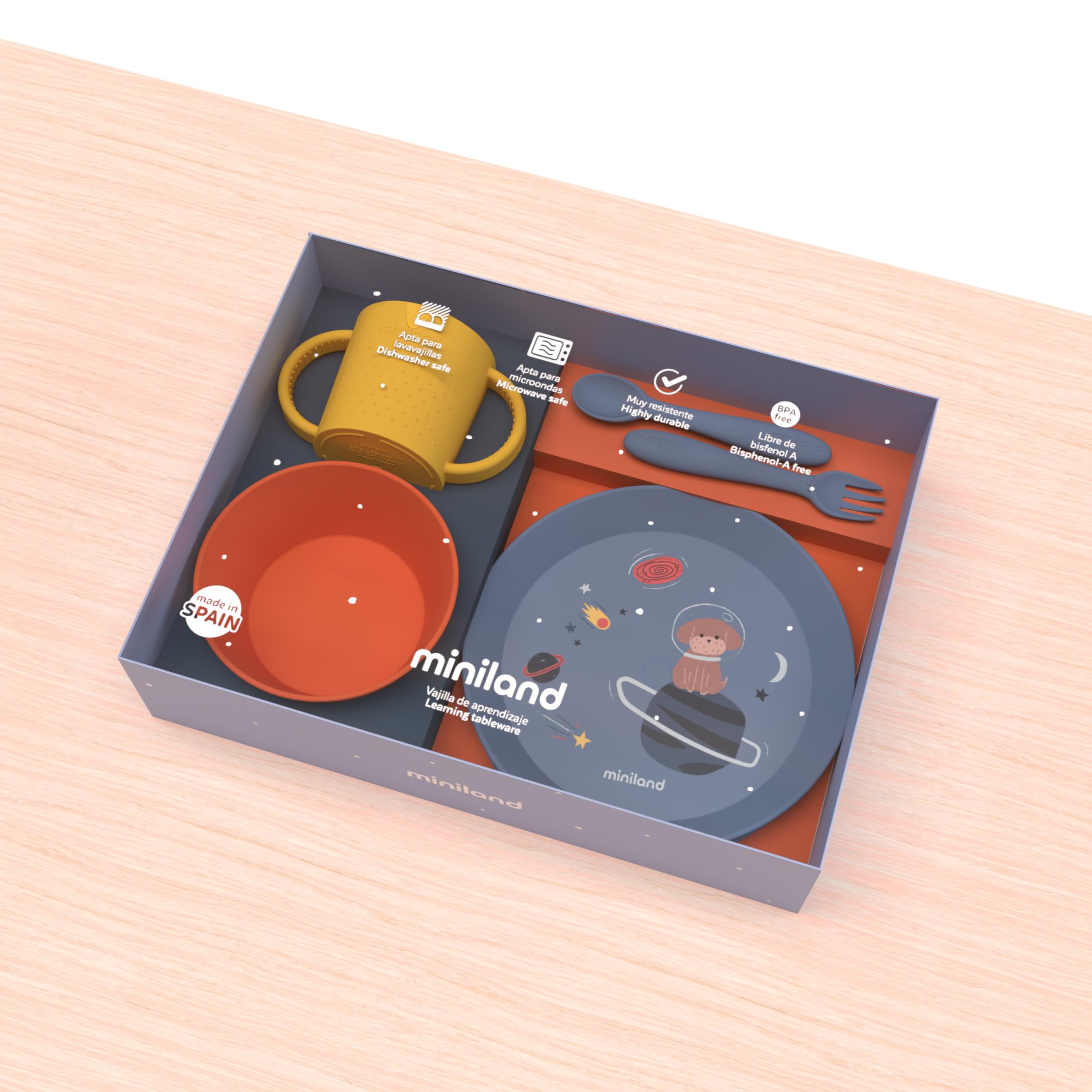 Miniland Explore set pappa blu silicone svezzamento