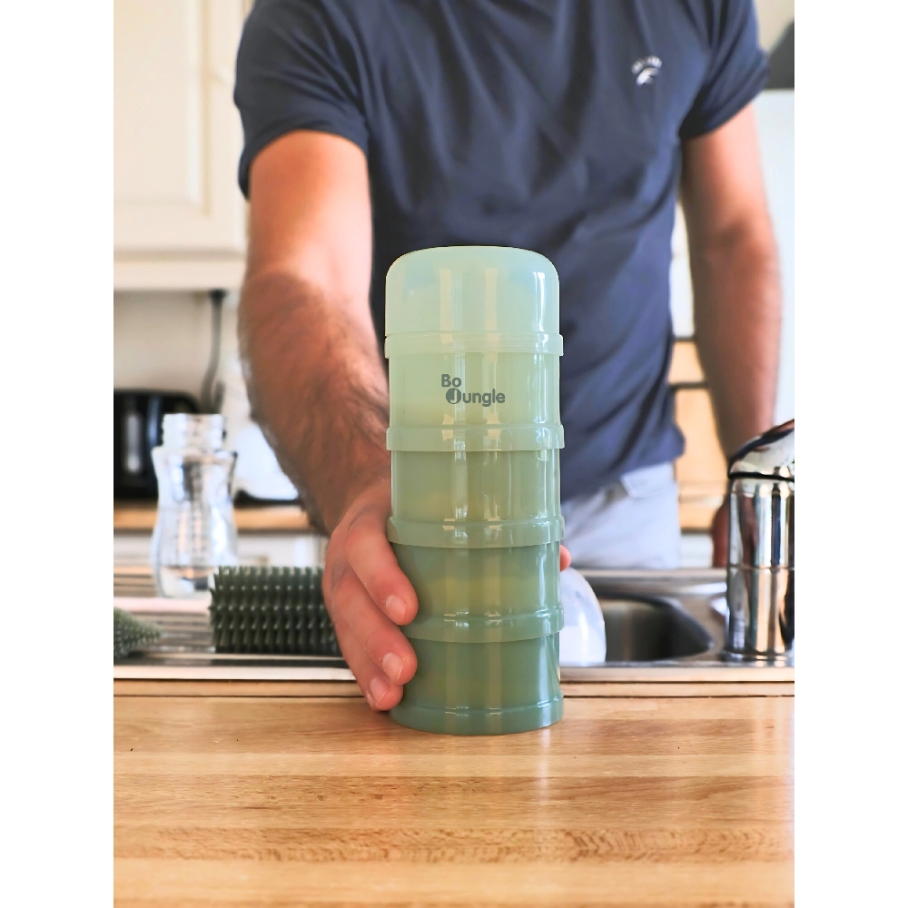 BoJungle B-Dose dosatore latte jade 4 scomparti ermetico