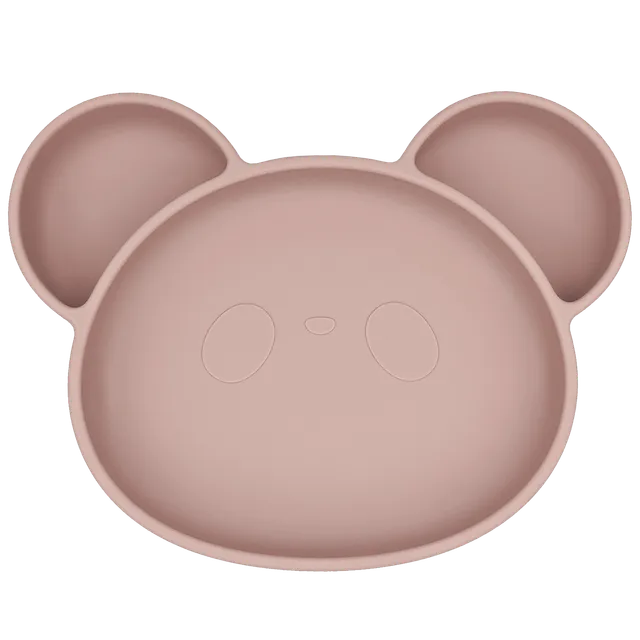 Youly Beer piatto svezzamento orso rosa cipria ventosa