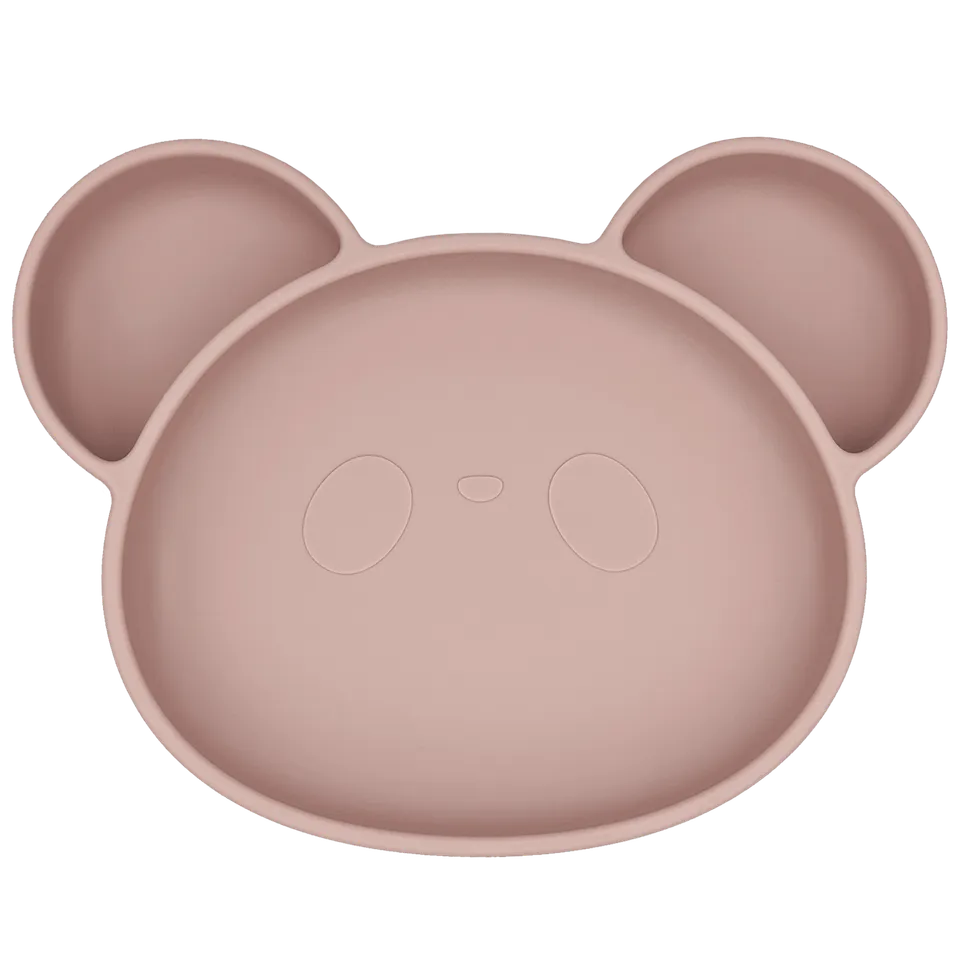 Youly Beer piatto svezzamento orso rosa cipria ventosa