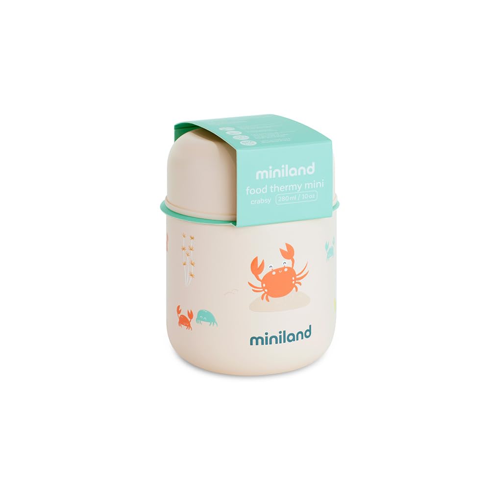 Miniland Passeggio thermos pappa 280ml acciaio blu