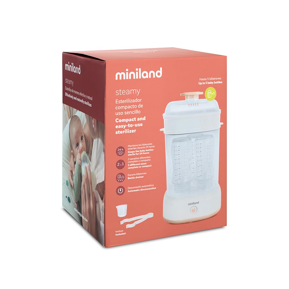 Miniland Mini Steamy Sterilizzatore Vapore Beige 8 Minuti