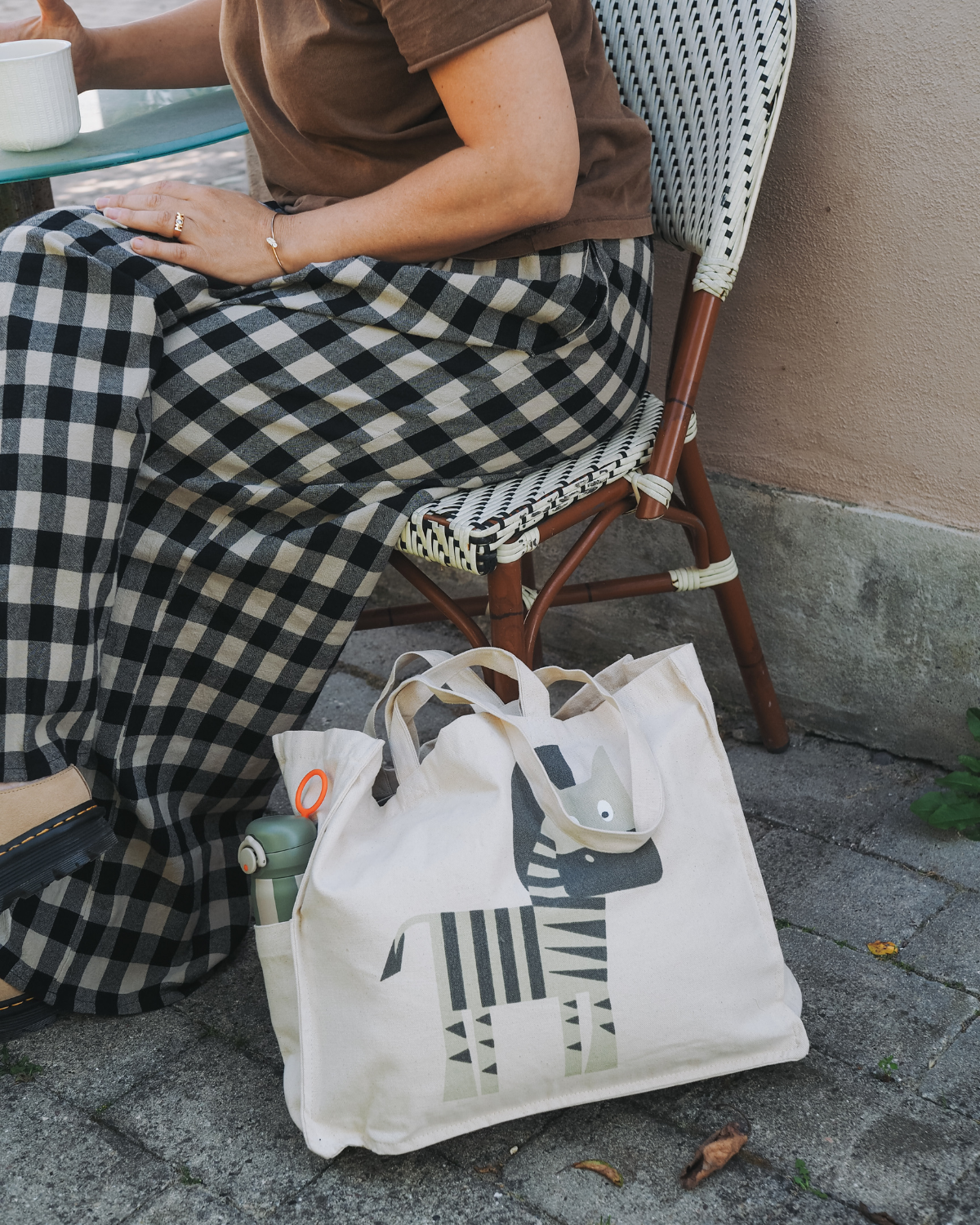 Noui Noui Shopper Borsa Zebra in Cotone