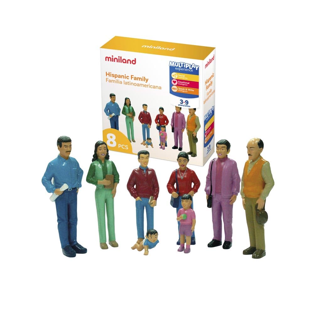Miniland Diversità 27398 famiglia ispanica figure 14 cm