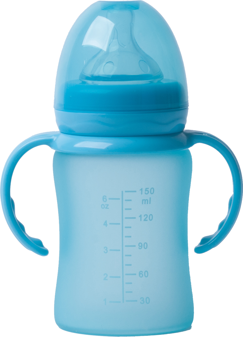 BoJungle B-Thermo biberon vetro 150 ml turchese silicone