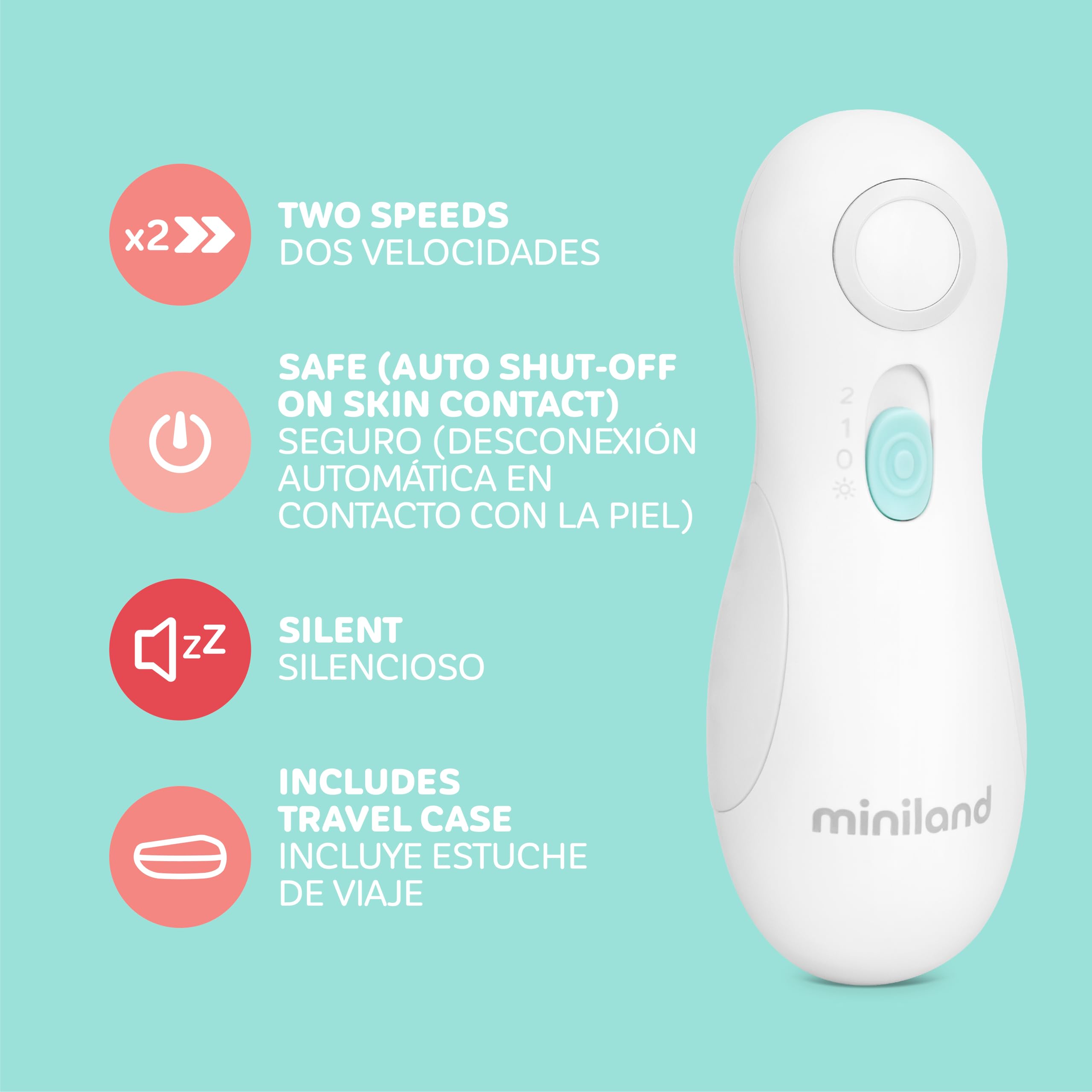 Miniland Bagno Nail Trimmer Lima Elettrica Unghie