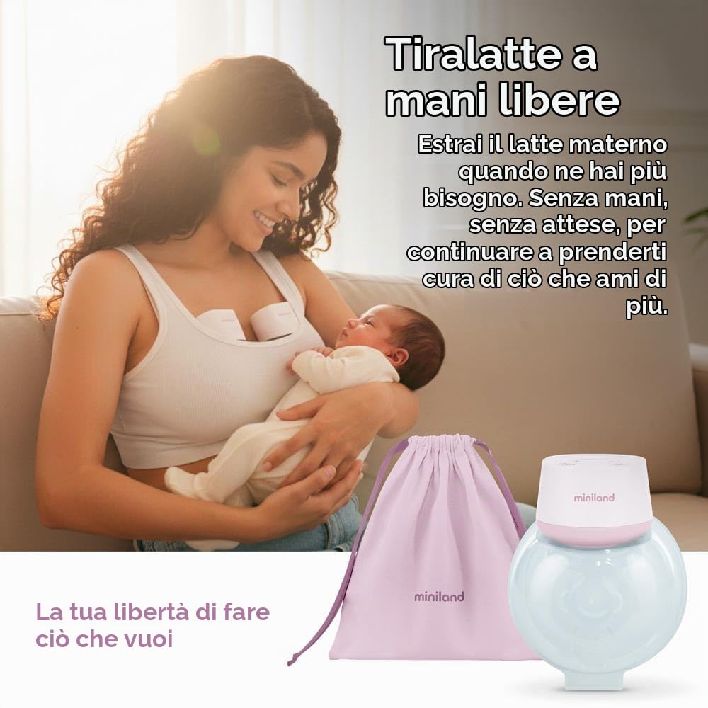 Miniland Easy Flow Tiralatte Elettrico 180 ml Portatile