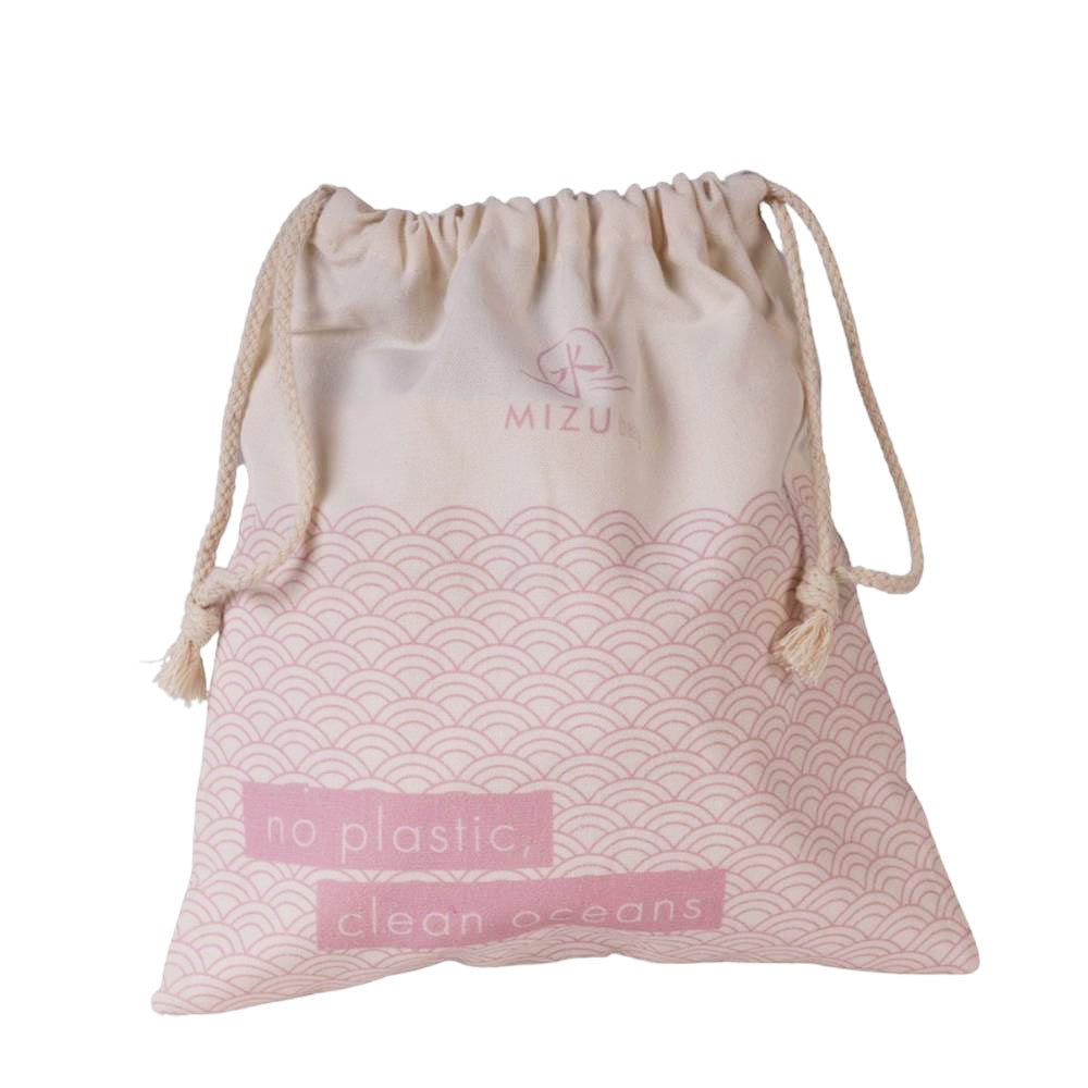 Mizu Baby Mami Bag Borsa Cotone 25,5x26,5cm Blu Rosa