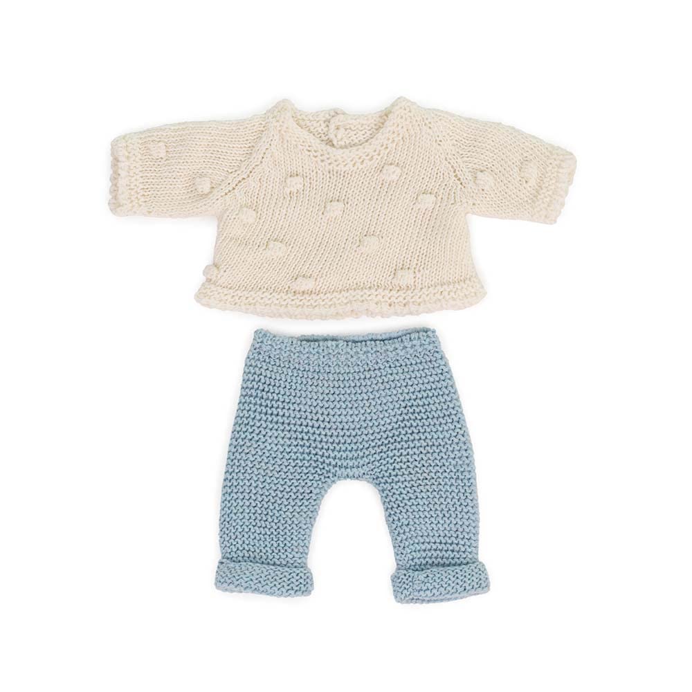 Miniland Vestito Verde Maglia Bambola 21 cm con Cerchietto
