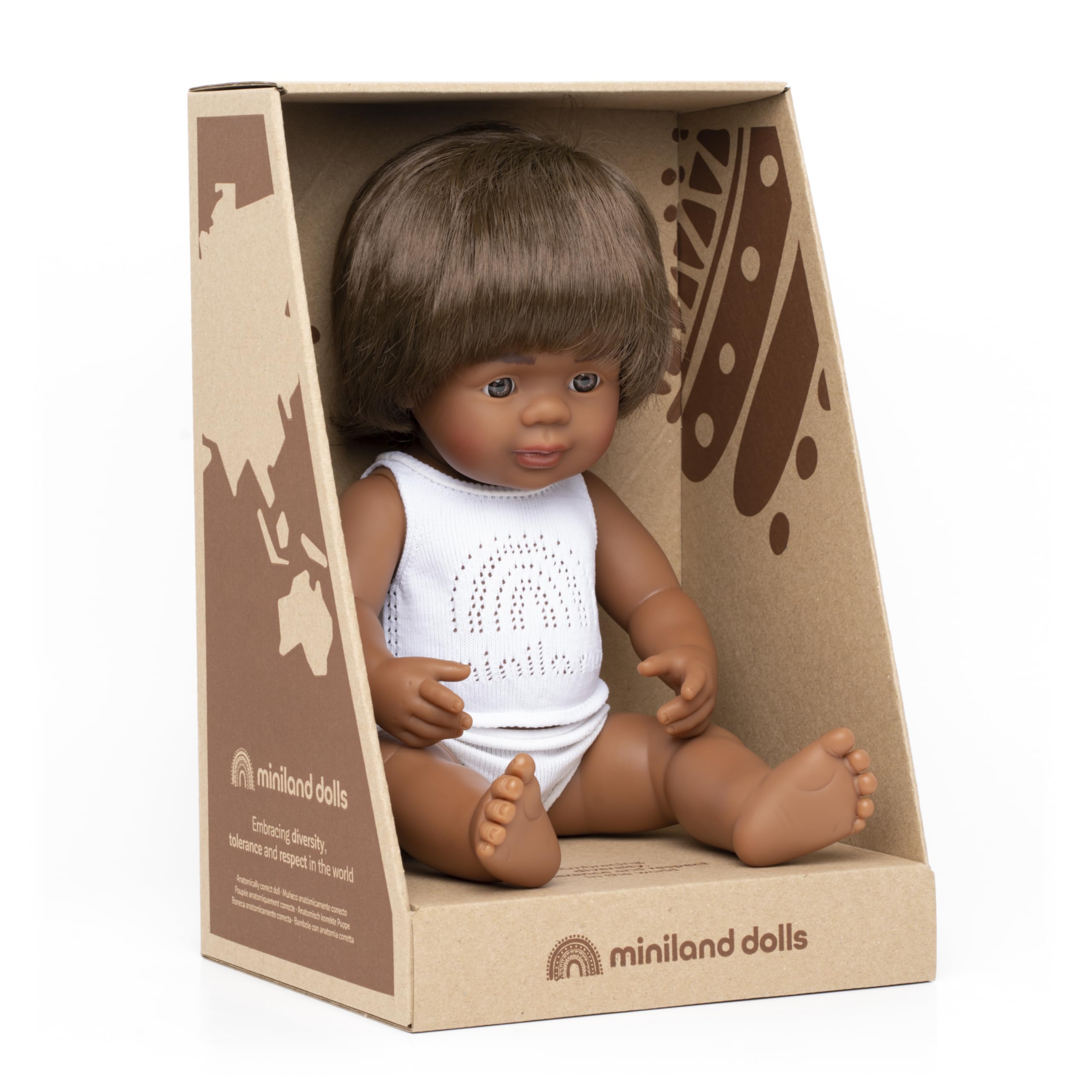 Miniland Bambola Bebè Anatra Australiano 38 cm Vinile Maschio