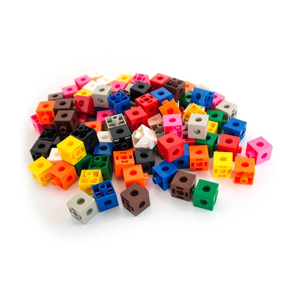 Miniland Blocchi cubetti in barattolo 100 pezzi 2 cm colori