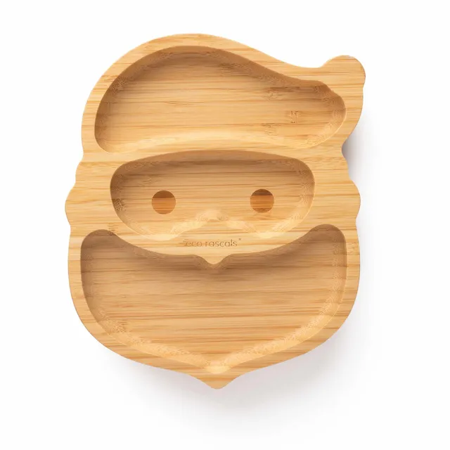 Eco Rascals Bamboo Plates piatto Babbo Natale bamboo
