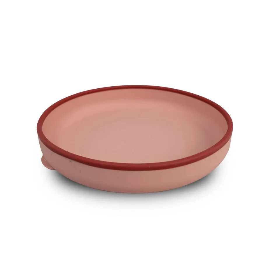 Mizu Baby Taiki piatto silicone con ventosa rosa svezzamento
