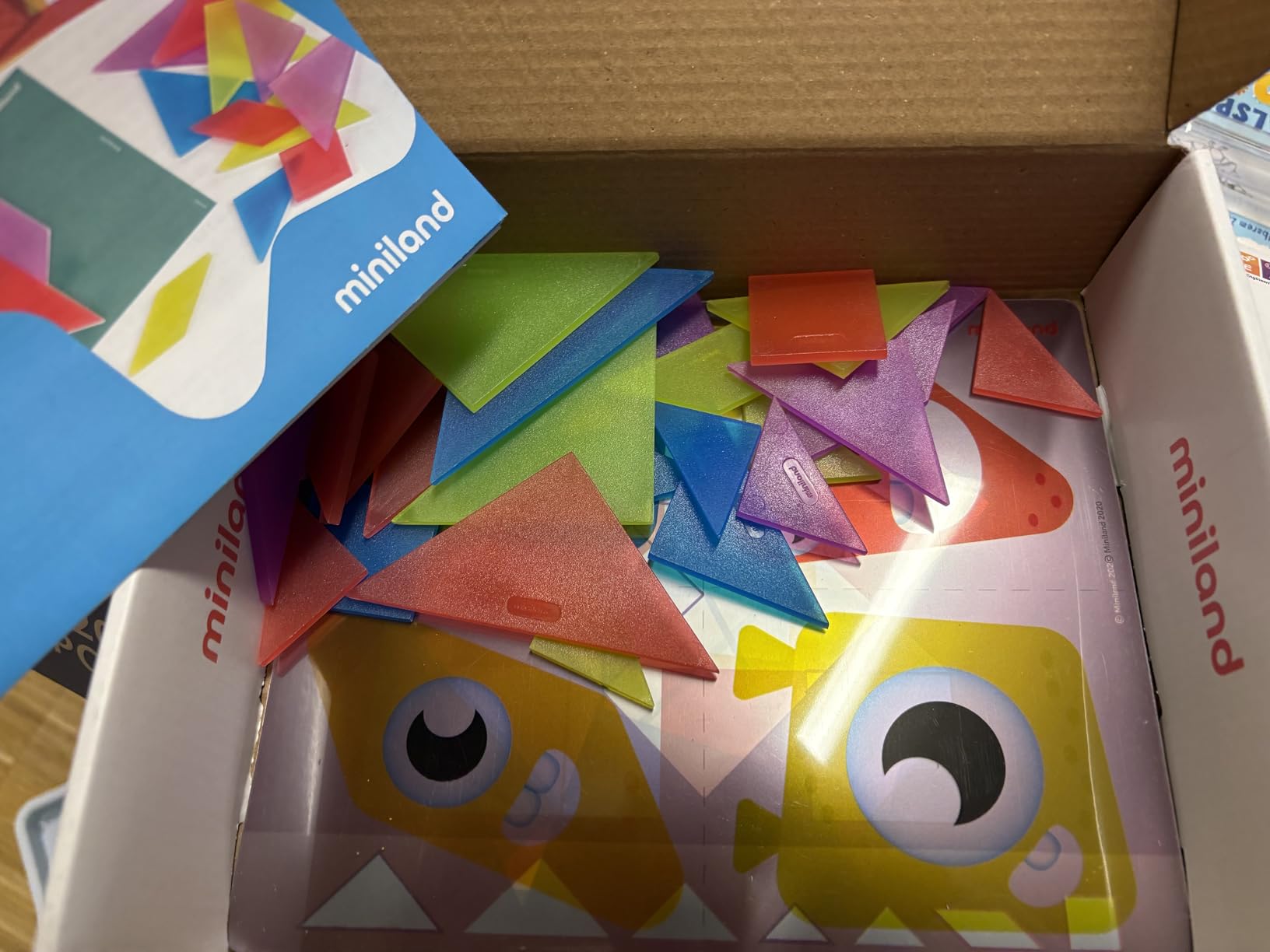 Miniland Tangram traslucido 28 pezzi multicolore
