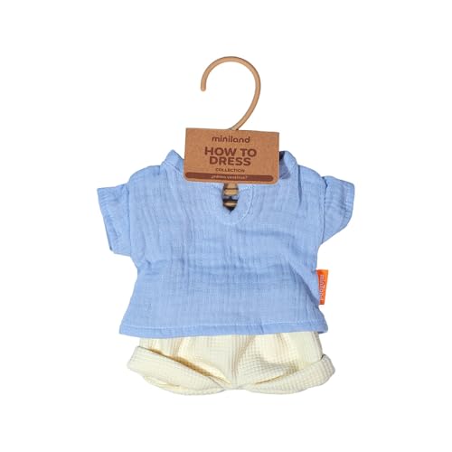 Miniland Vestiti bambola 32 cm maglietta e pantaloni estate