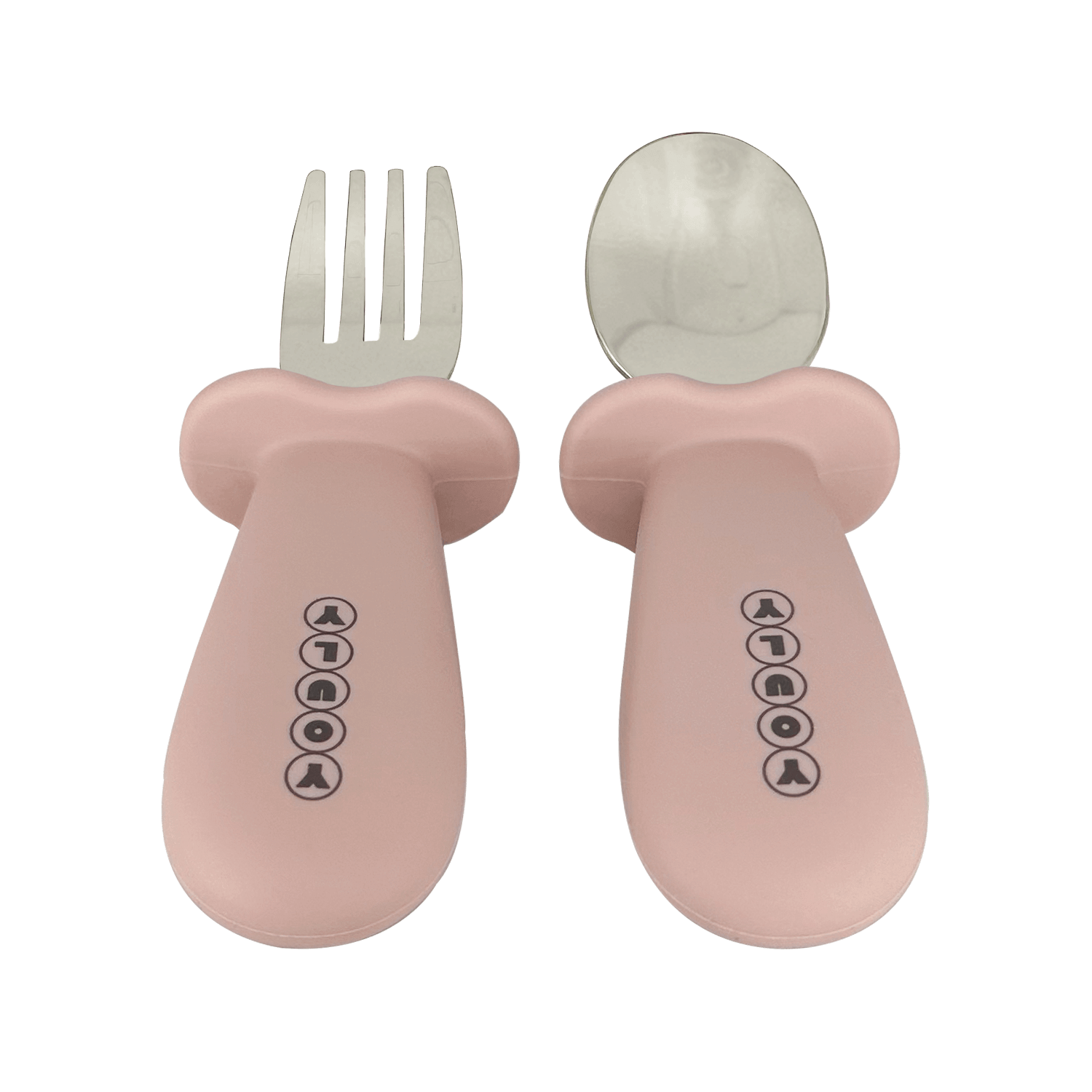 Youly Kinderbestek Set Posate bimbo rosa acciaio