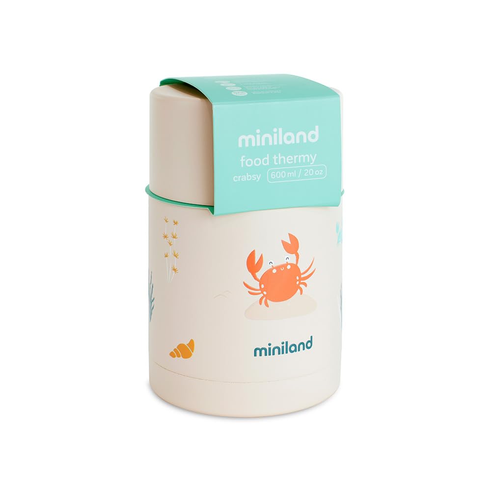 Miniland Passeggio Thermos Bebè alimenti 600ml acciaio Blu
