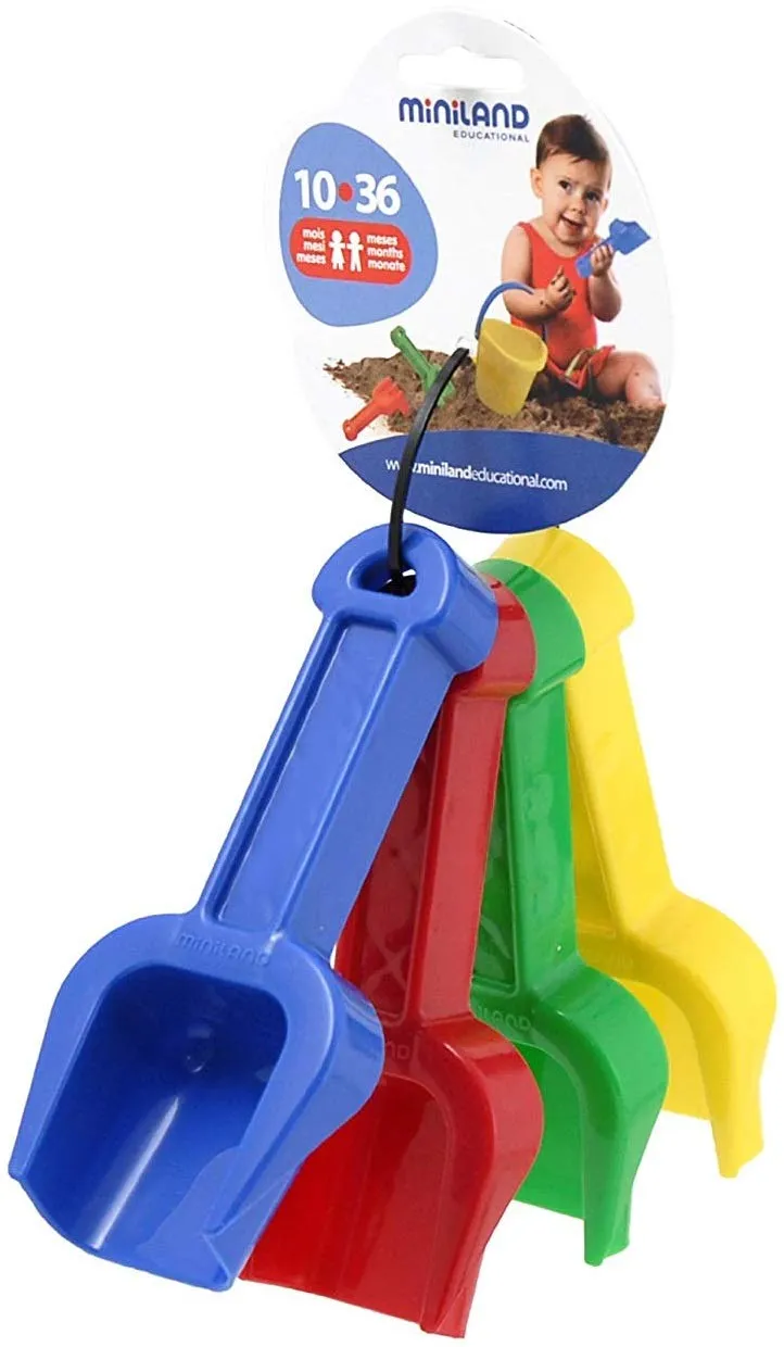 Miniland Giochi all’aperto Set 4 Palette Spiaggia 14 cm