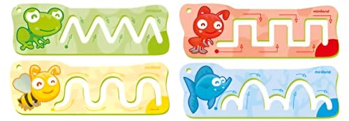 Miniland Basics Patterns stencil pre-scrittura 4 pezzi dai 2 anni