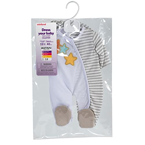Miniland Bambole 31220 Tutina Beige 40 cm Vestiti