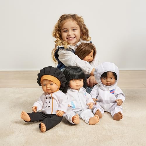 Miniland Bambole 38 cm set 6 costumi mestieri ruolo