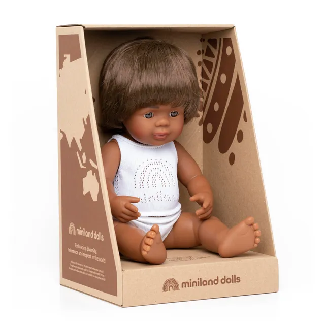 Miniland Bambola Bebè Anatra Australiano 38 cm Vinile Maschio