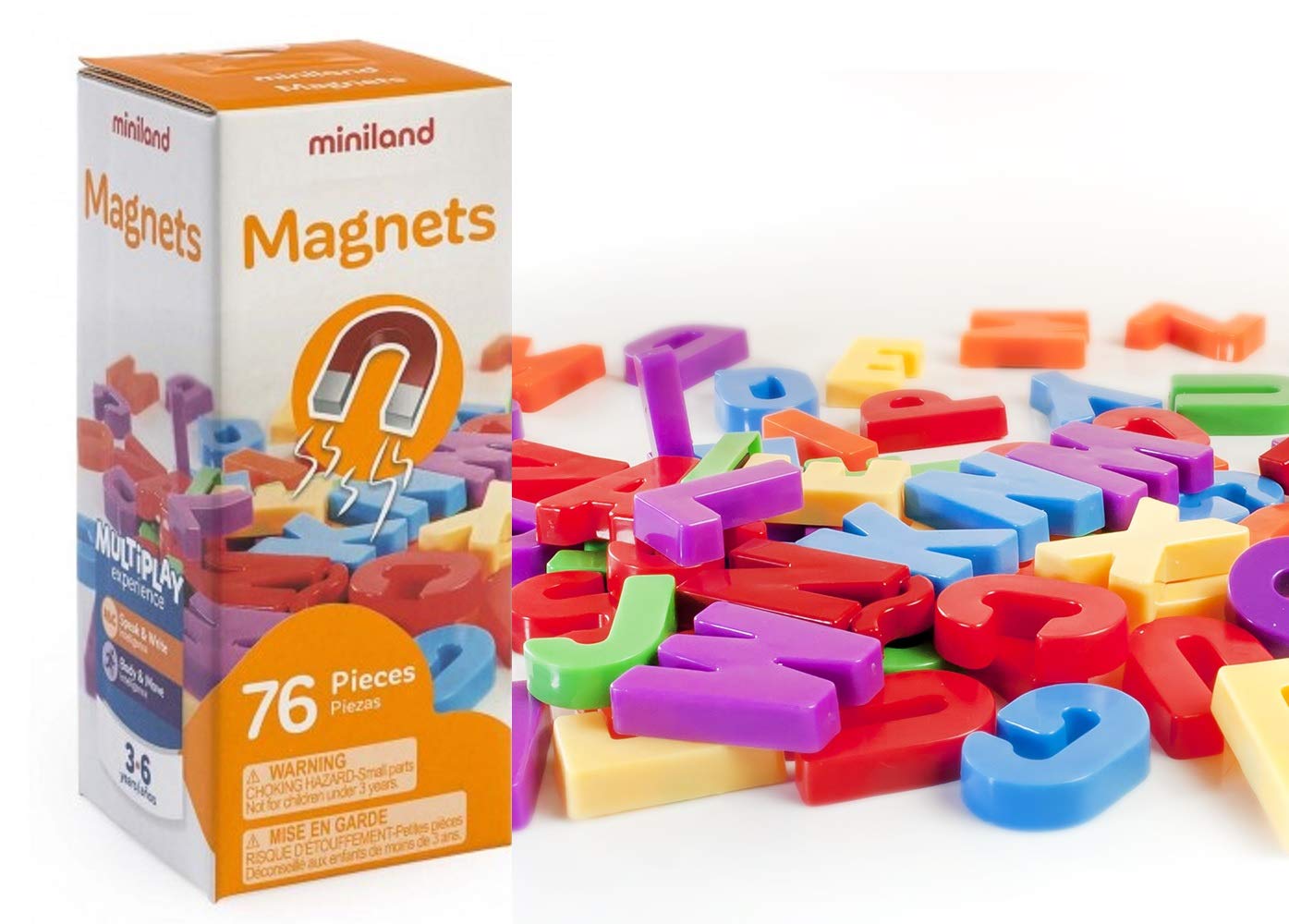 Miniland Giochi magnetici Magnetic Lettere maiuscole 76 pezzi
