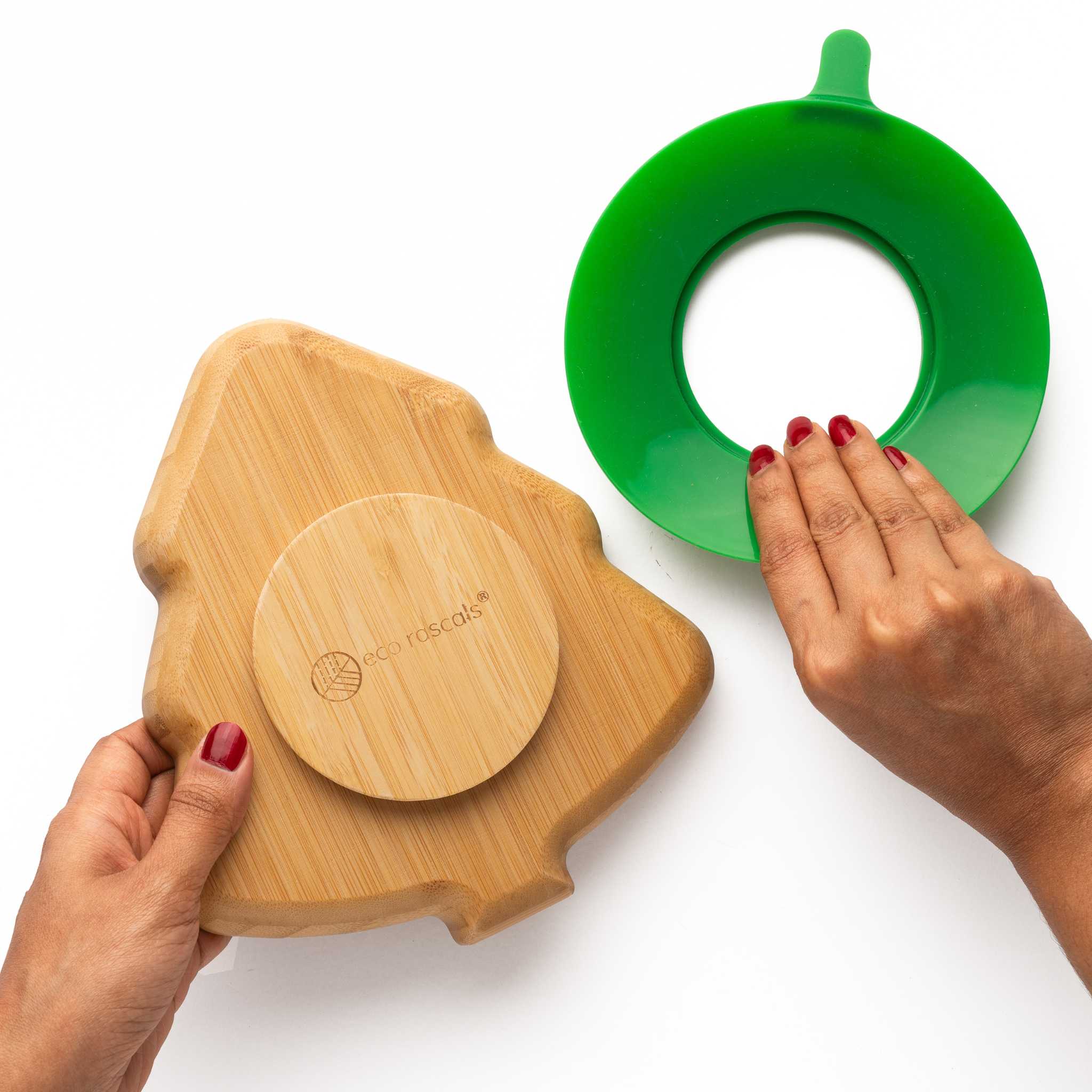 Eco Rascals Bamboo Plates piatto bambù albero Natale verde