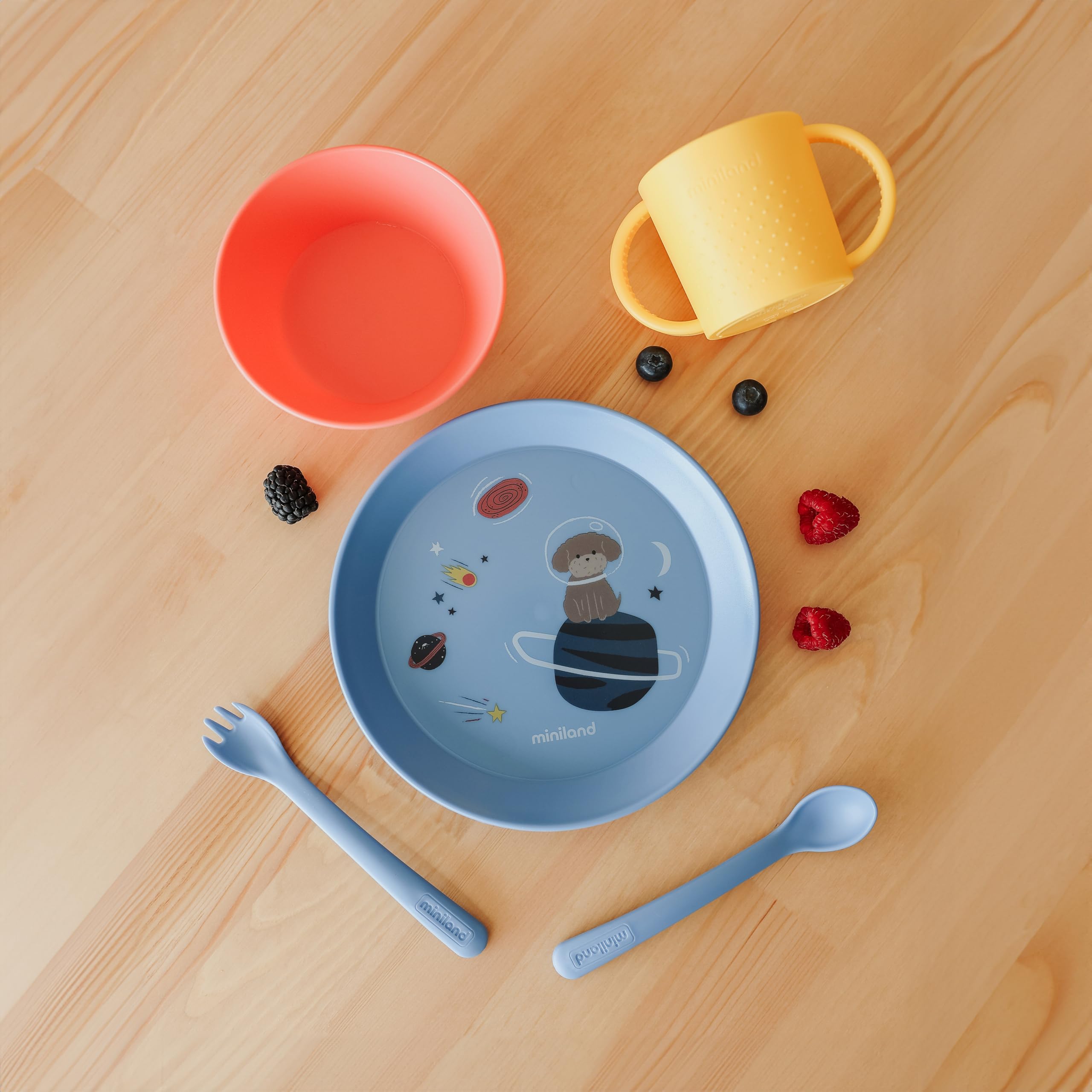 Miniland Explore set pappa blu silicone svezzamento