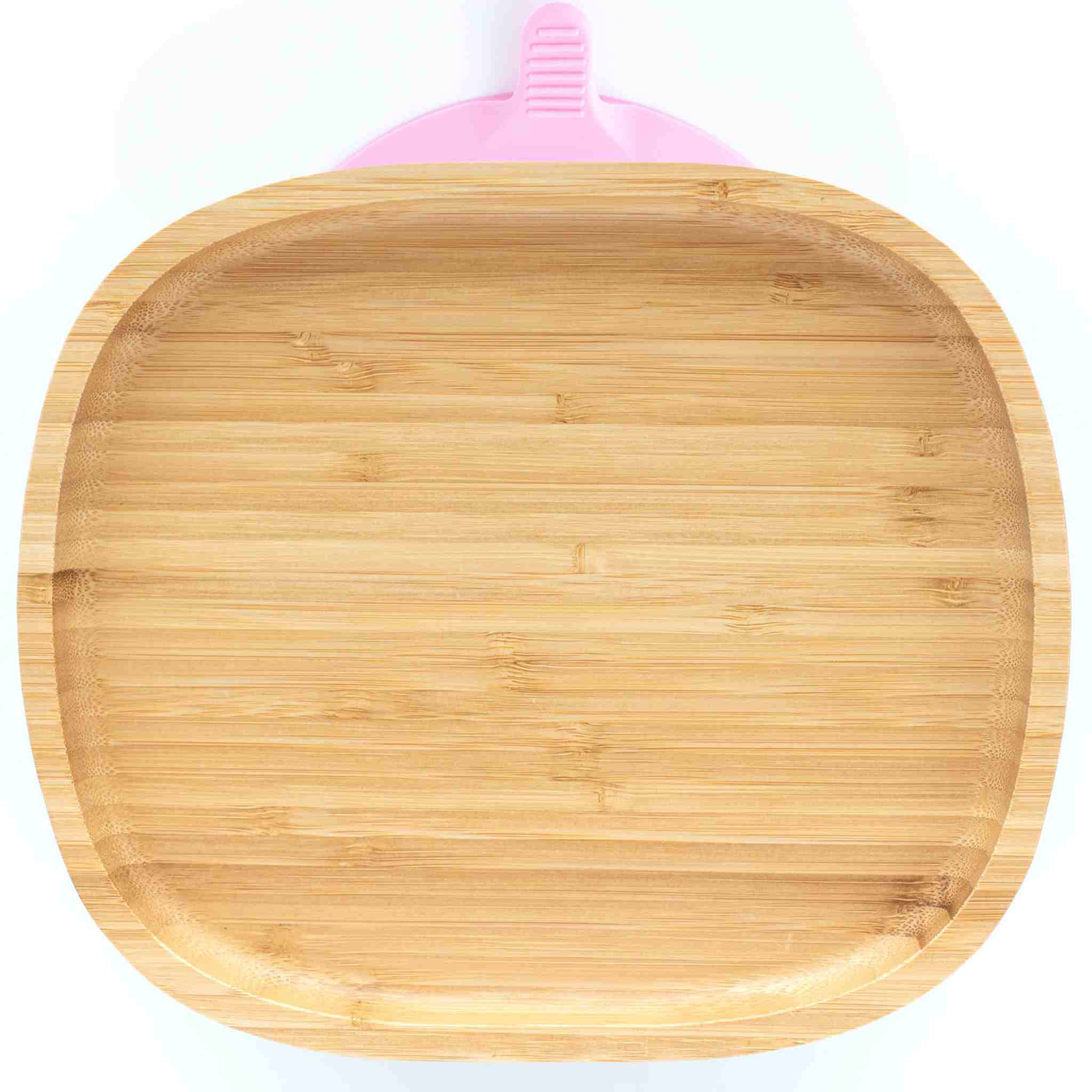 Eco Rascals Bamboo Plates Piatto Ventosa Rosa rettangolare