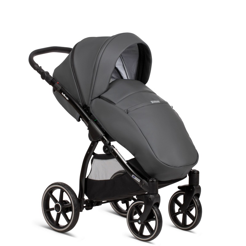 Bo Jungle Outdoor B-Shadow passeggino trio Shadow Grey pelle PU