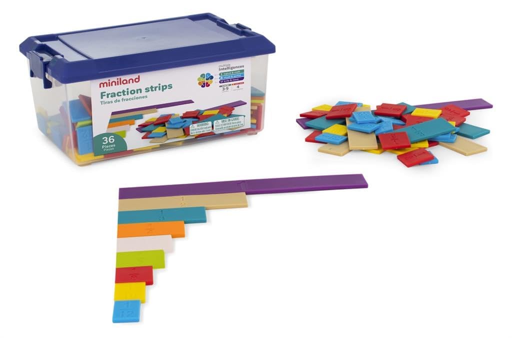 Miniland Giochi di destrezza 155281 gioco frazioni multicolore 4 set