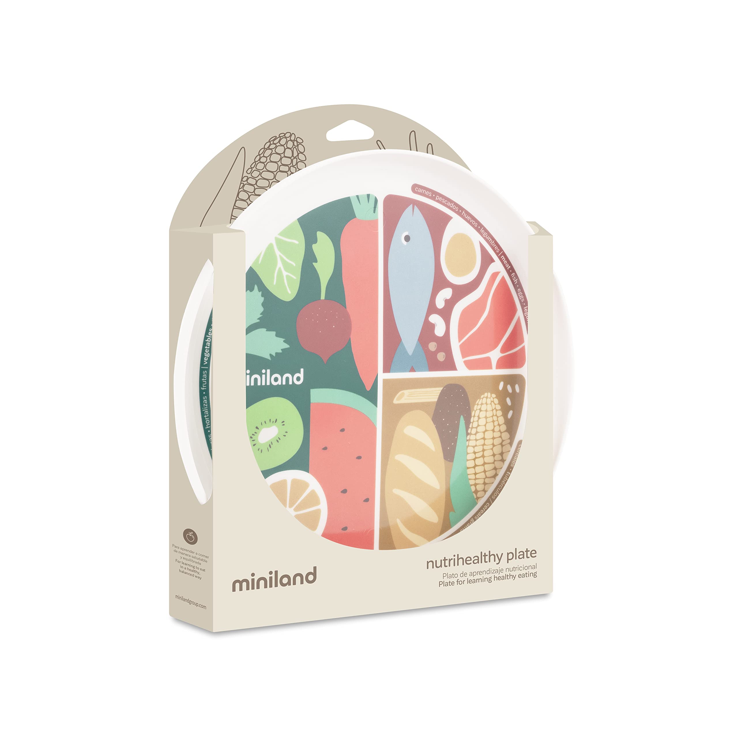 Miniland Nutrihealthy Piatto Svezzamento BLW Porzioni Bimbi
