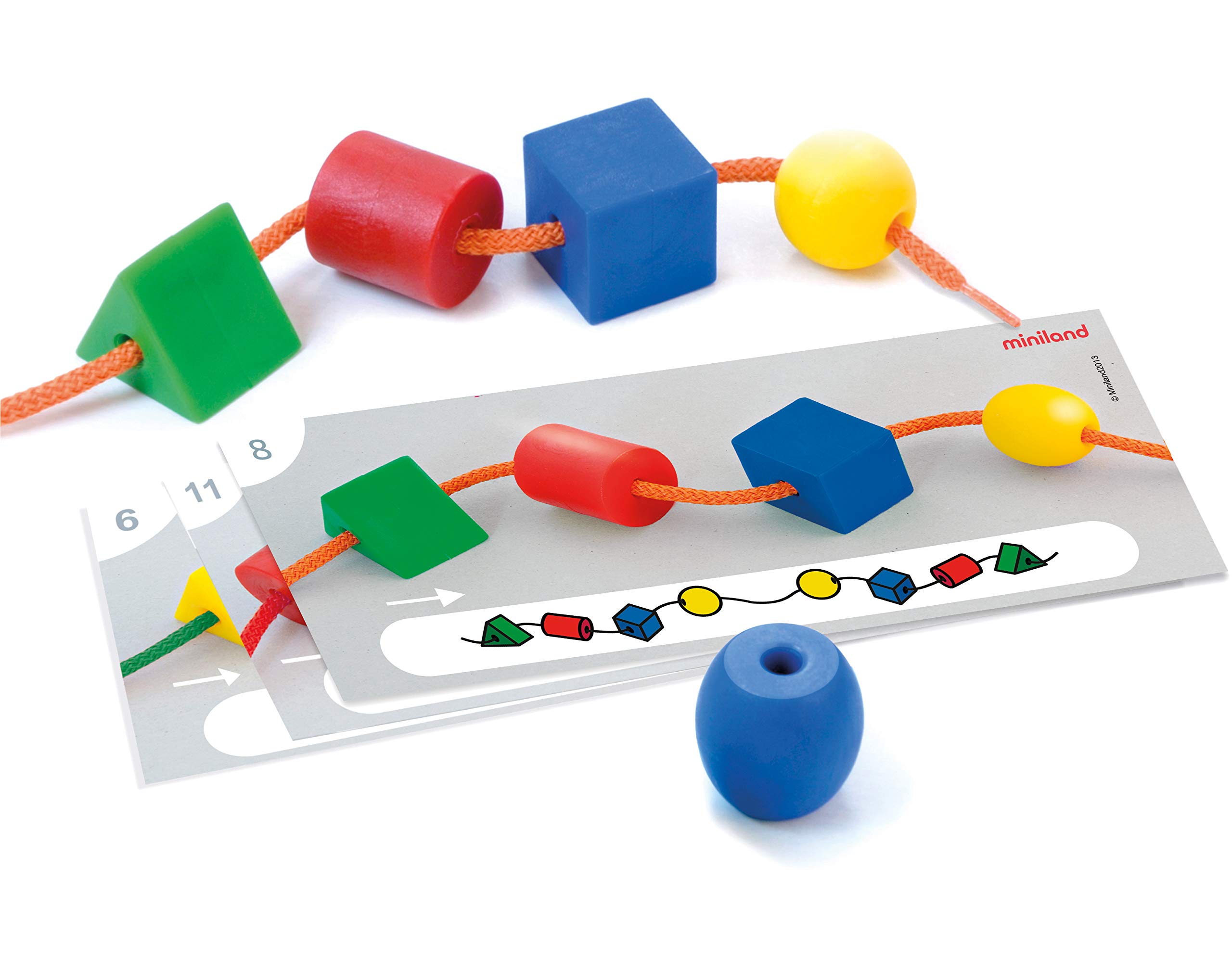 Miniland Activity Shapes gioco infilare 40 pezzi forme e lacci