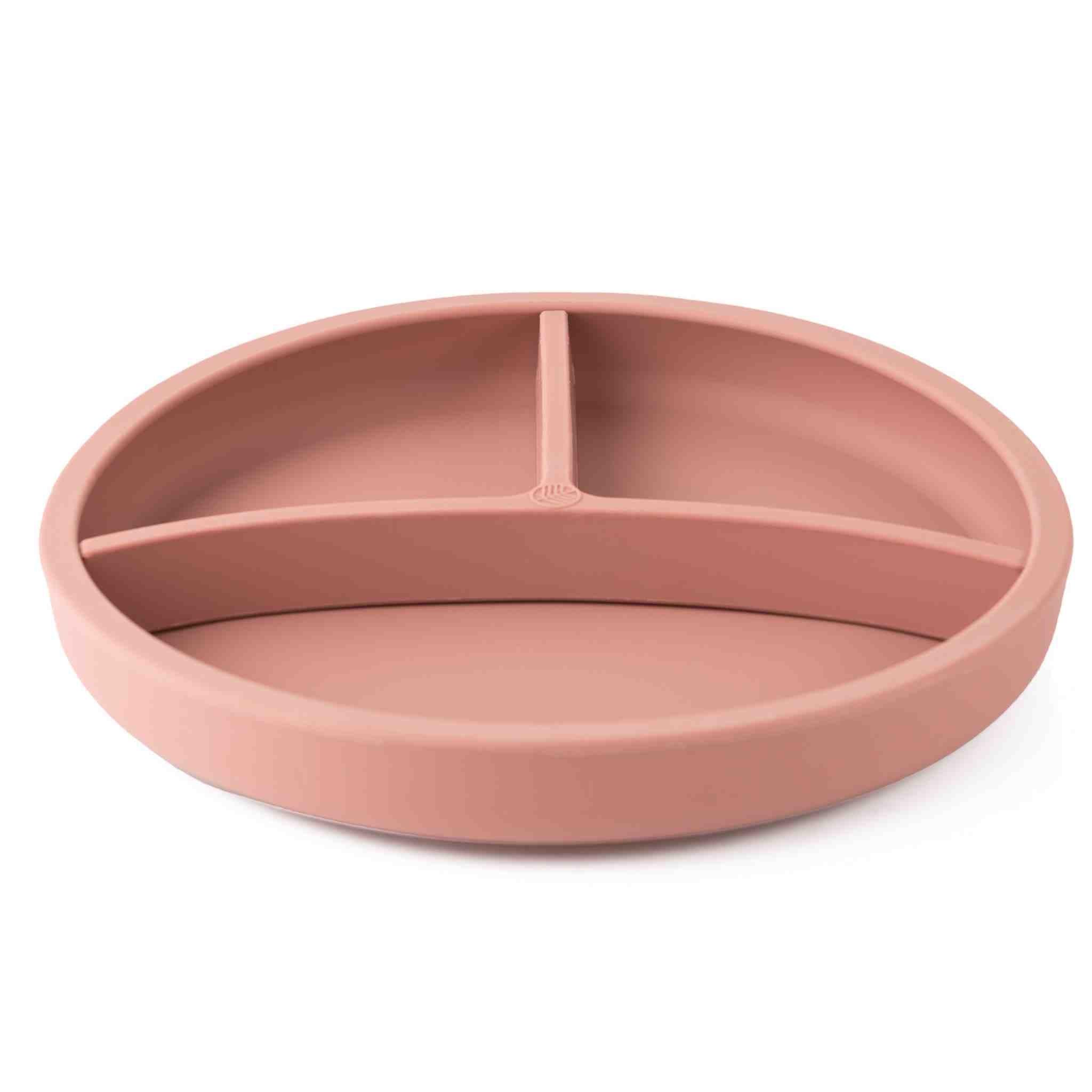 Eco Rascals Silicone Divider Plates Piatto Rosa con divisore