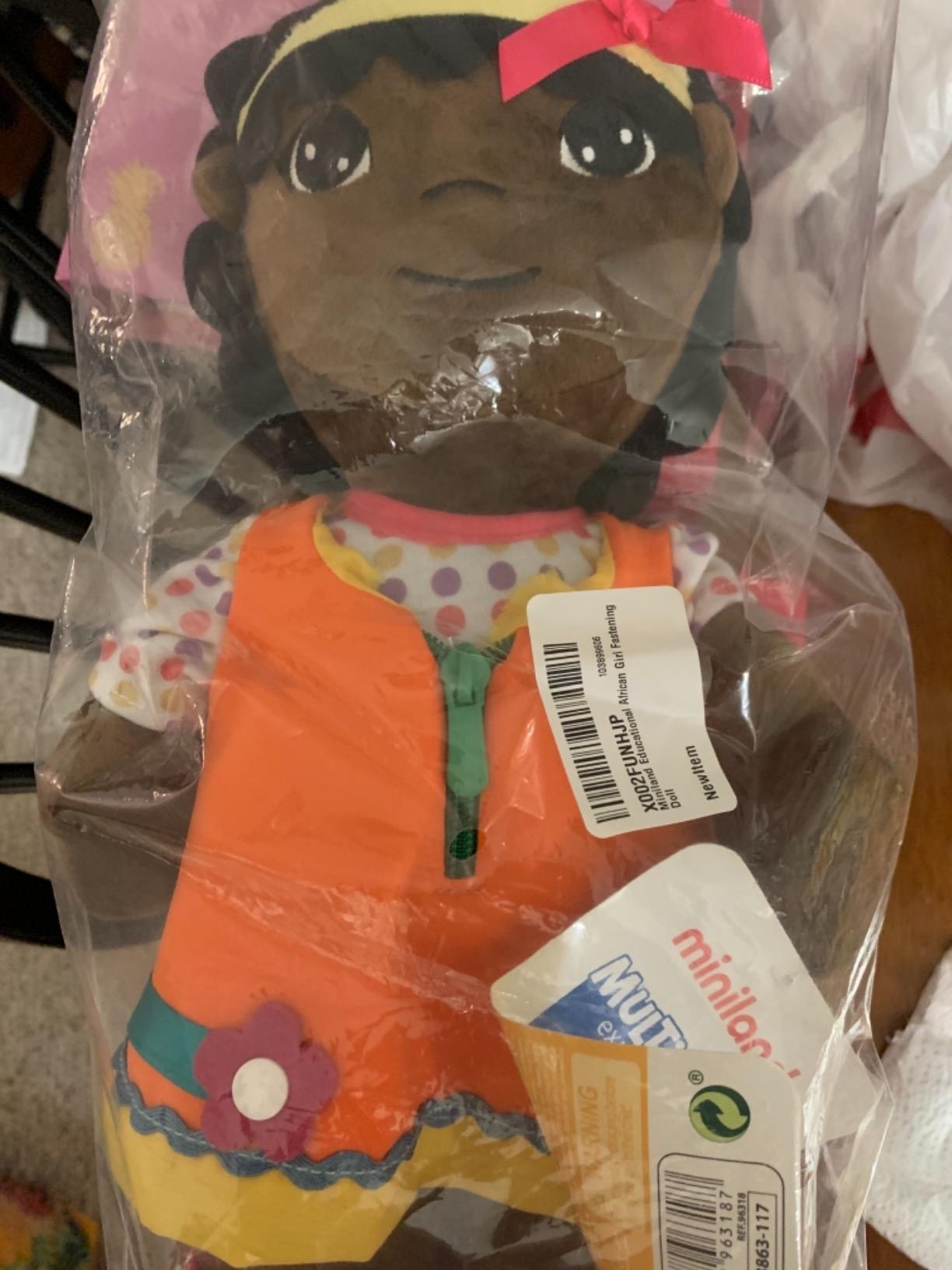 Miniland Bambole Bambola Ragazza Africana 40 cm da Vestire