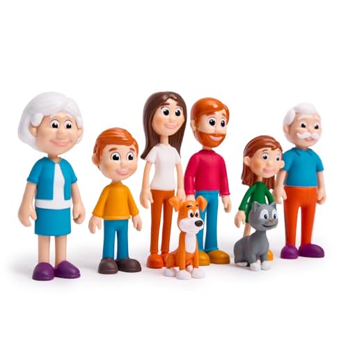 Miniland Famiglia Pelle Chiara Set 8 Figure Educative