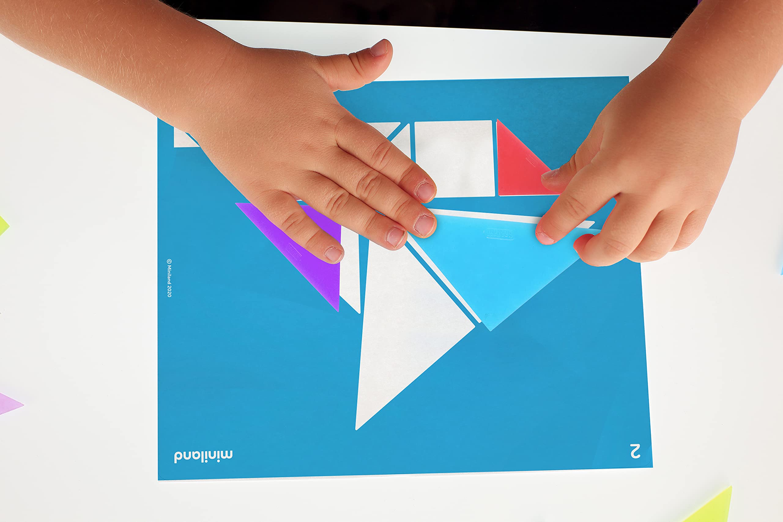 Miniland Tangram traslucido 28 pezzi multicolore