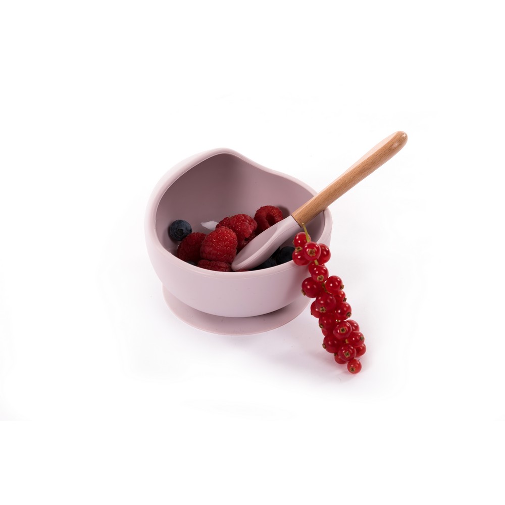 BoJungle B-Suction Bowl Set Pappa Ciotola Ventosa Rosa