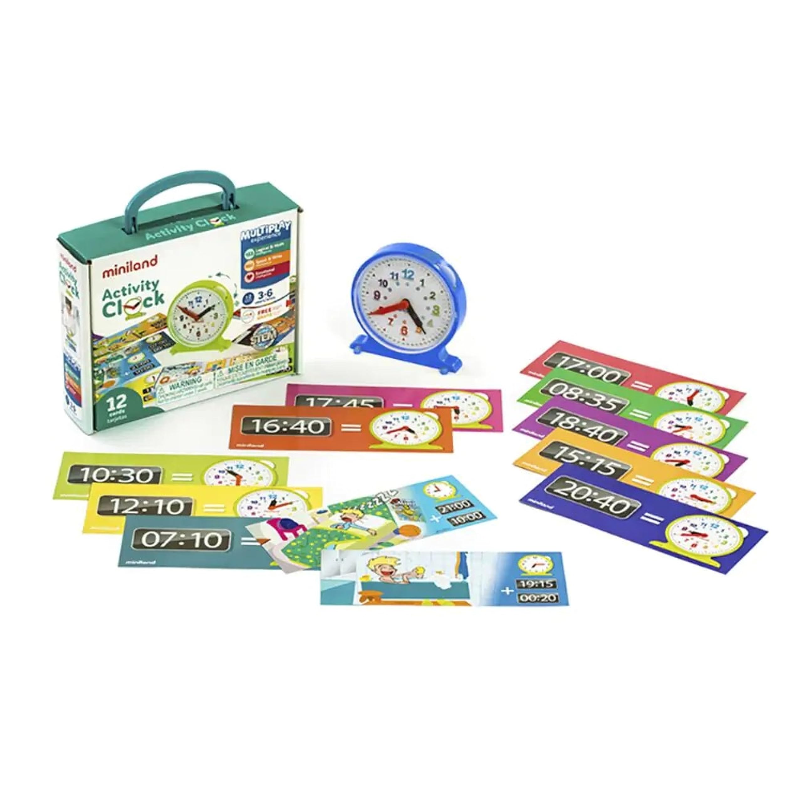 Miniland Giochi matematica Orologio 45311 12 schede attività