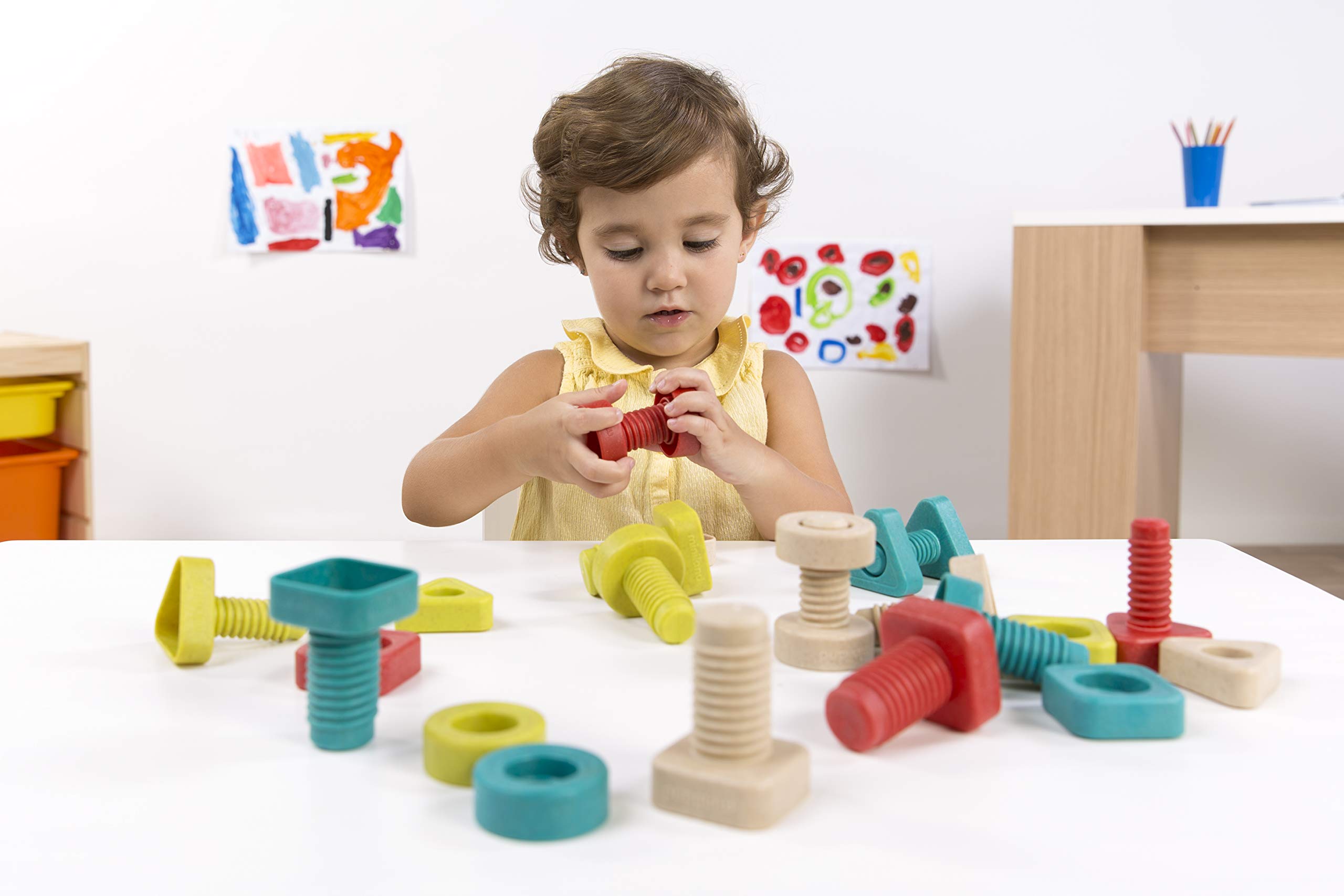 Miniland Eco Nuts&Bolts 32152 viti e dadi 24 pezzi 7 cm