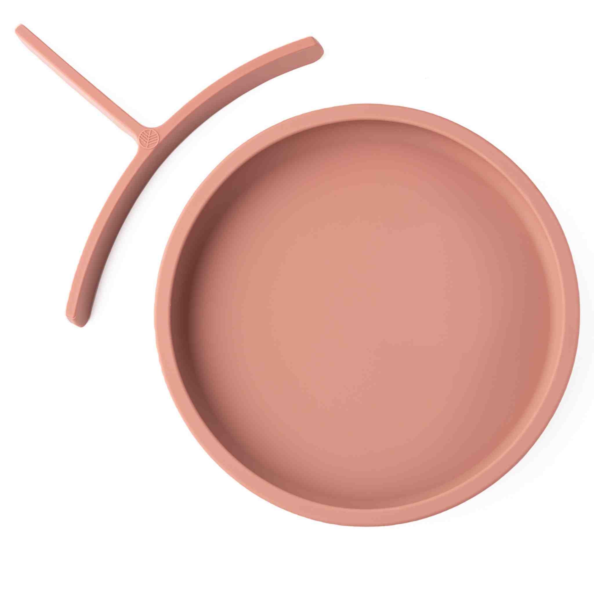 Eco Rascals Silicone Divider Plates Piatto Rosa con divisore